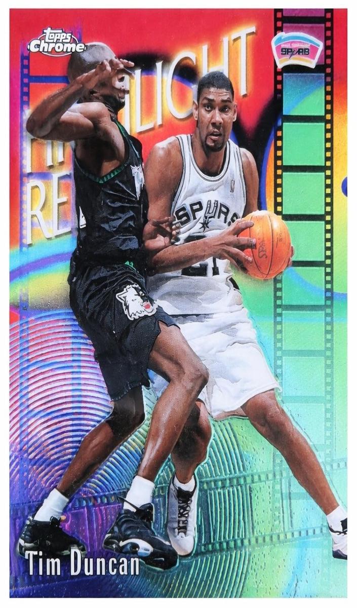 1999 Topps Chrome Basketball Tim Duncan #HR10 PSA 10