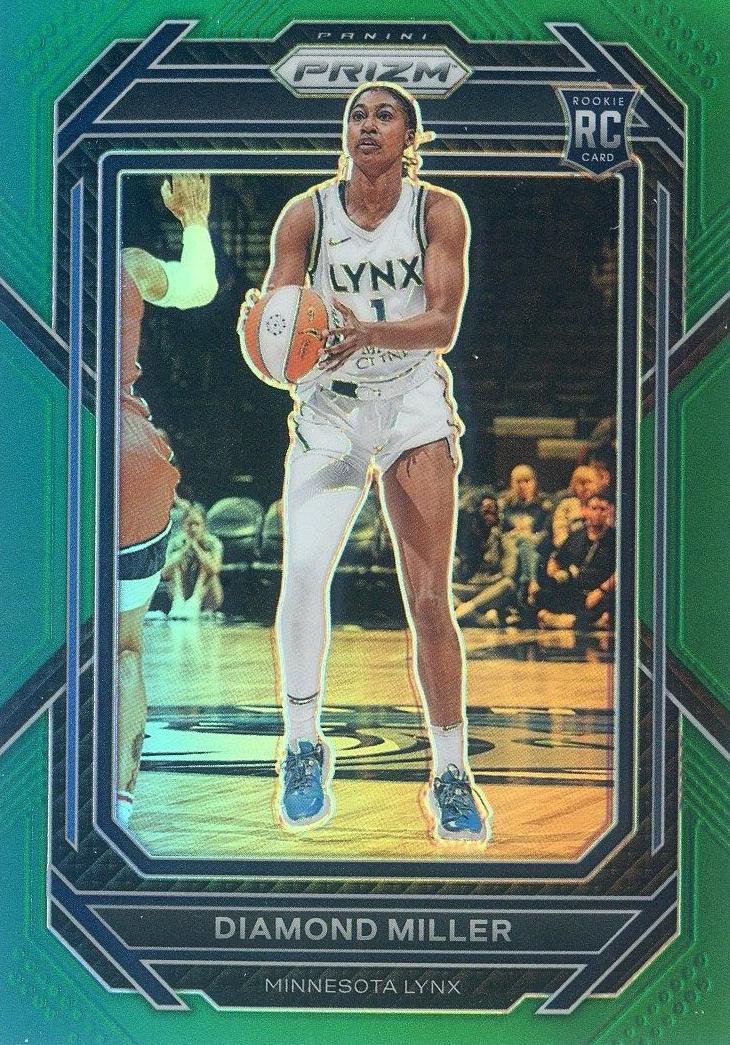 2023 Panini Prizm WNBA Basketball Green Diamond Miller #134