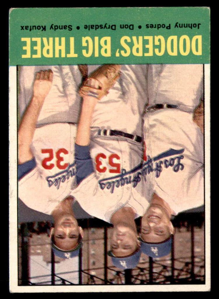 1963 Topps Baseball Dodger's Big Three #412 PSA 7