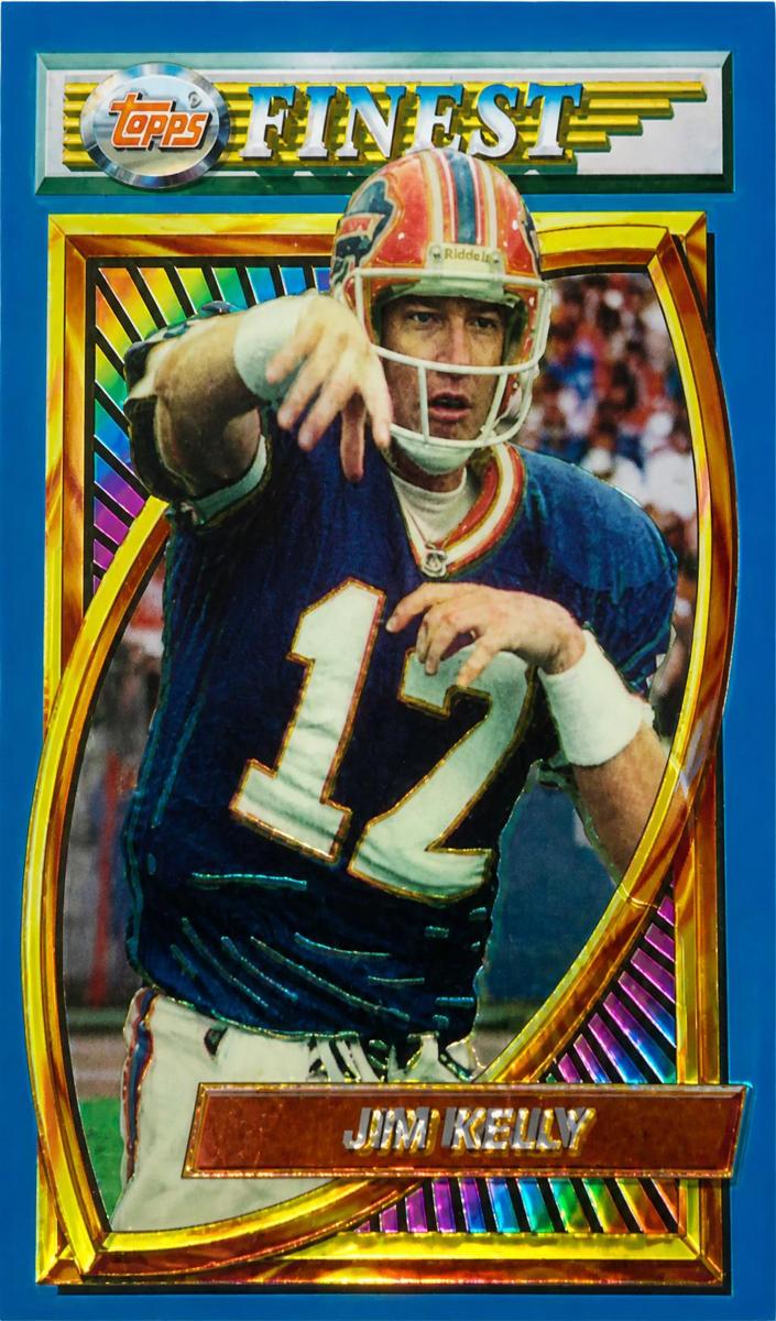 1994 Topps Finest Football Refractor Jim Kelly #5 PSA 9