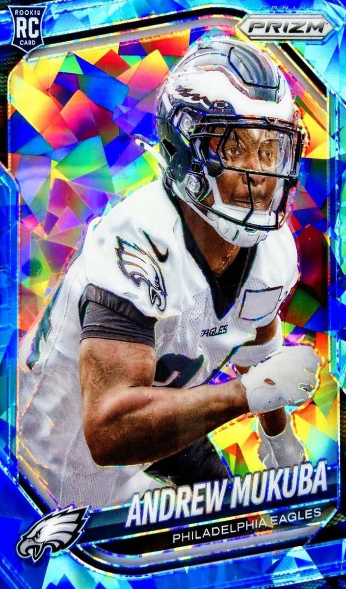 2025 Panini Prizm Football Blue Ice Andrew Mukuba #330 PSA 10