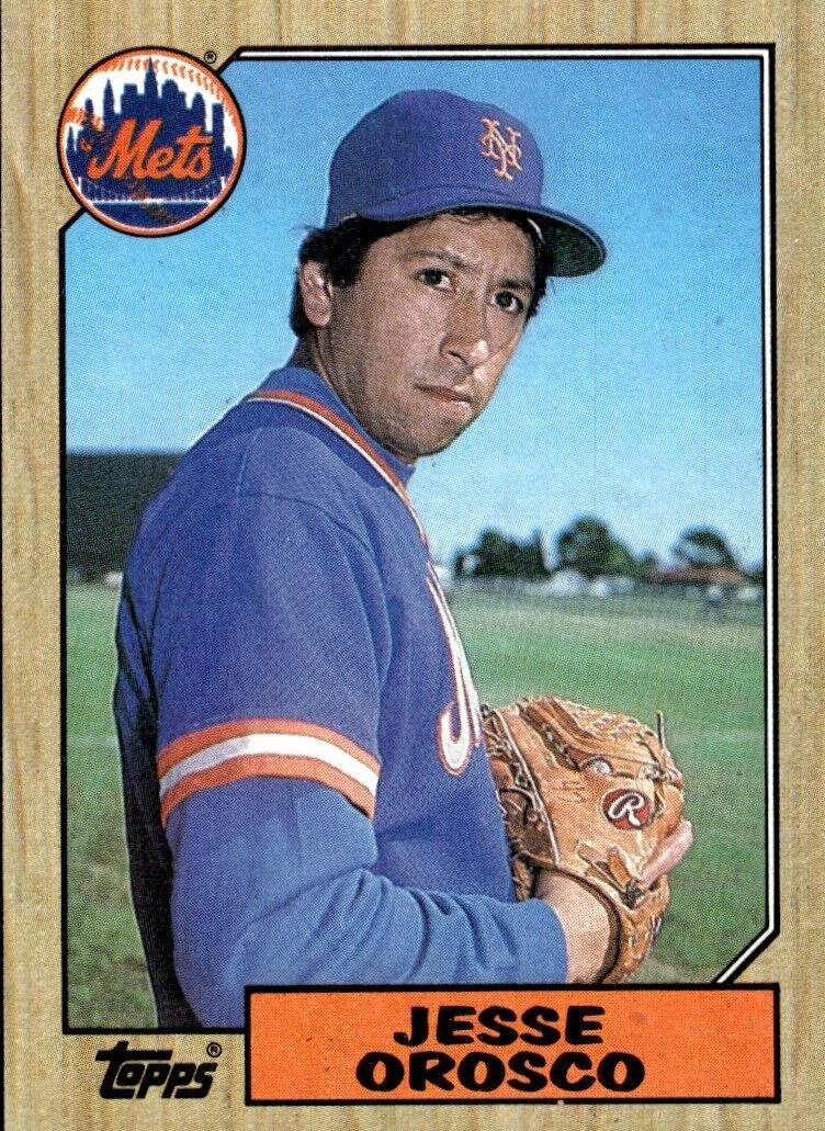 1987 Topps Baseball Jesse Orosco #704 PSA 8