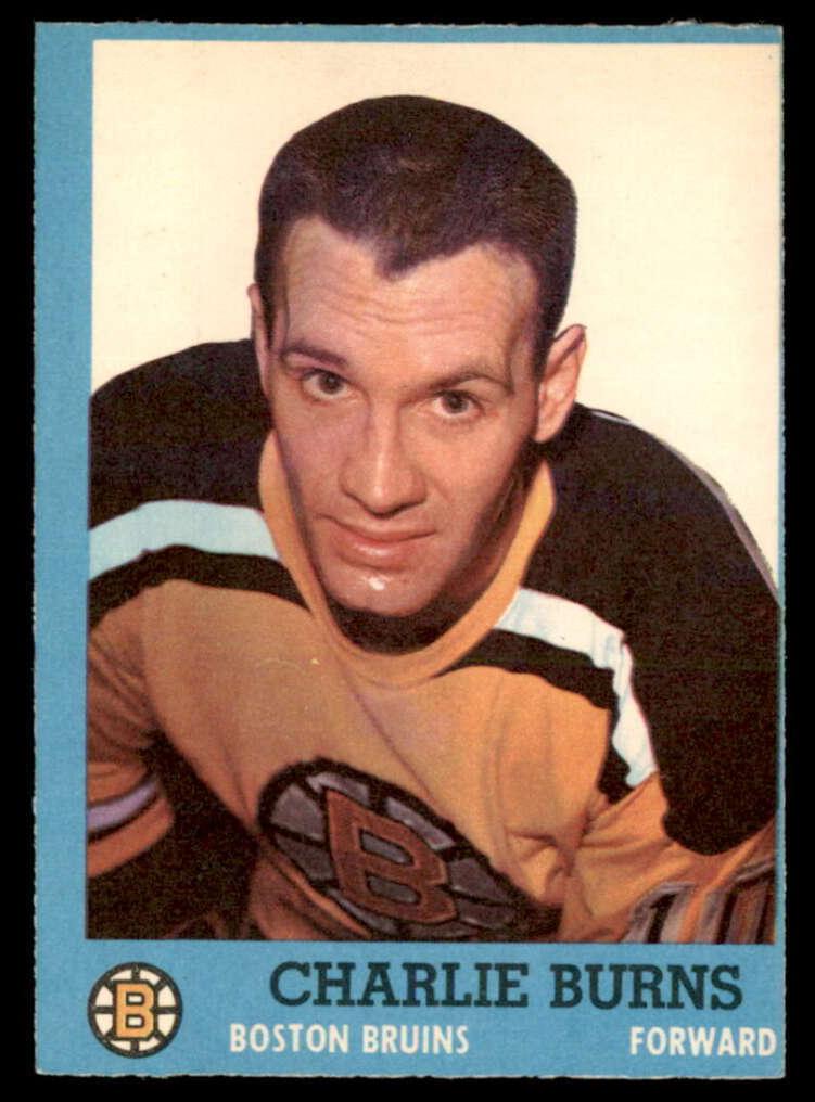 1962 Topps Hockey Charlie Burns #15 PSA 7.5