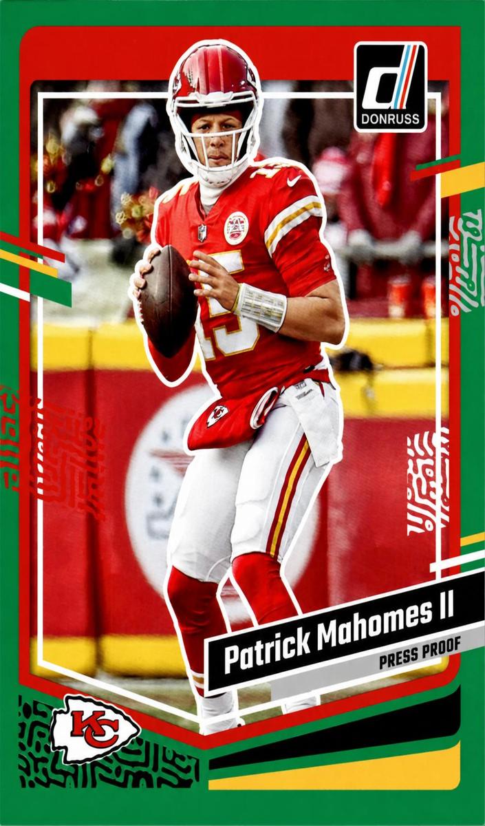 2023 Panini Donruss Football Press Proof Green Patrick Mahomes II #149