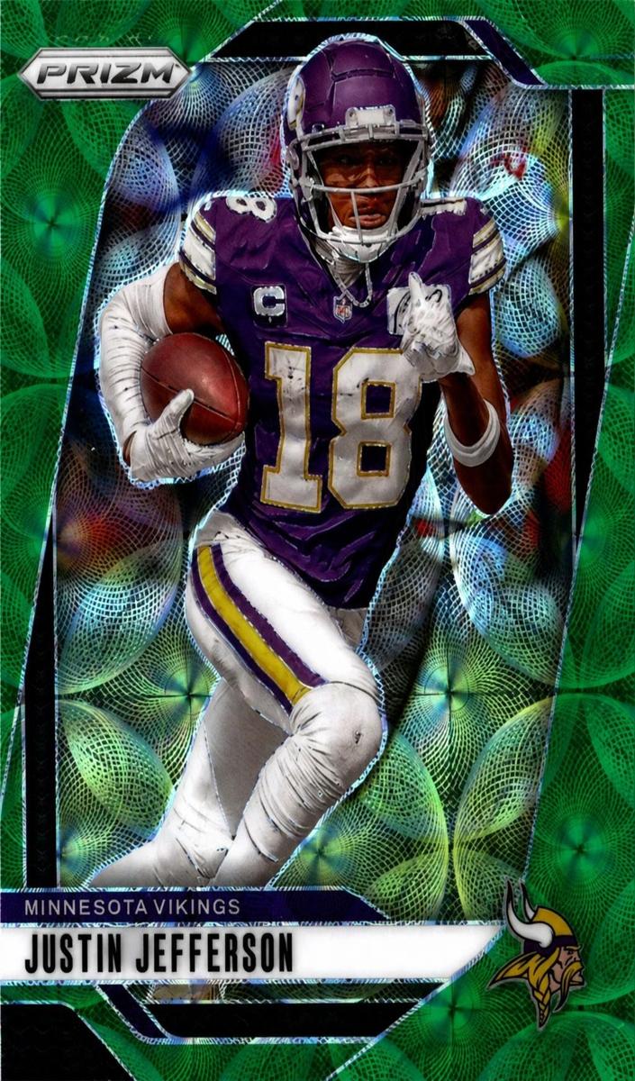 2024 Panini Prizm Football Green Scope Justin Jefferson #187