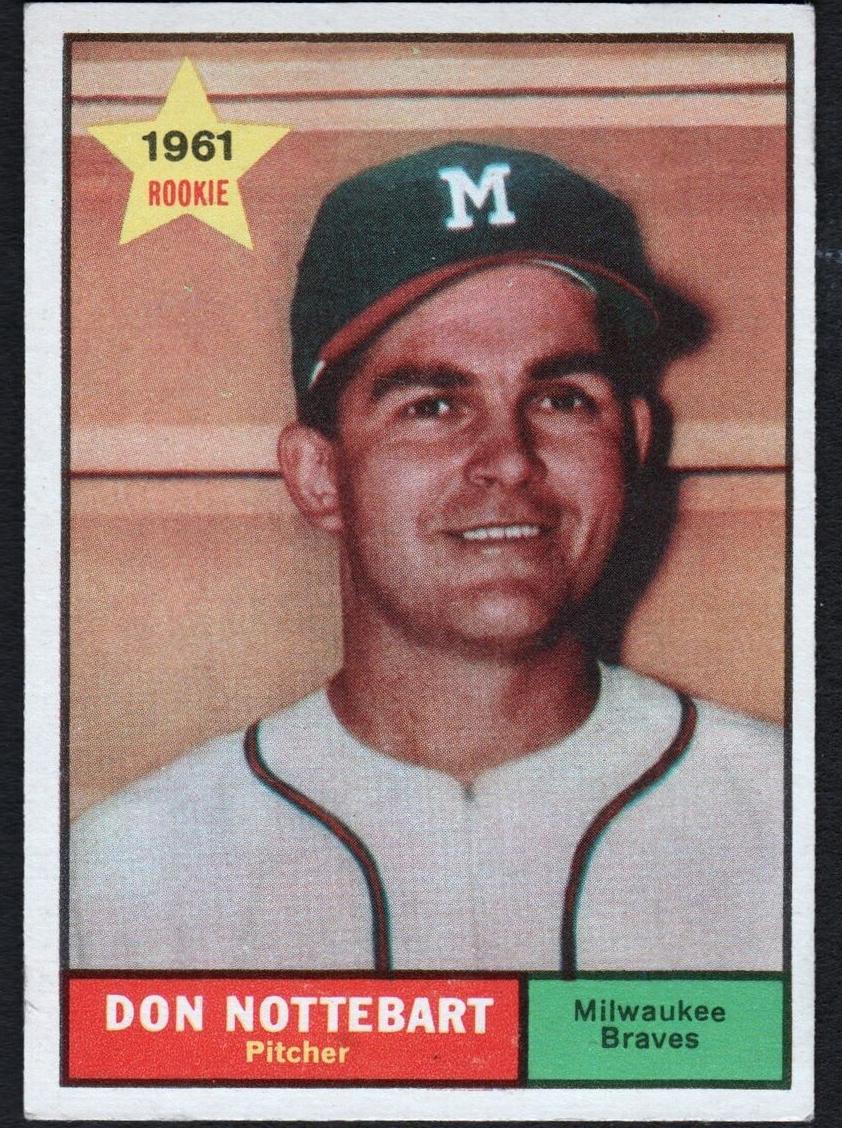 1961 Topps Baseball Don Nottebart #29