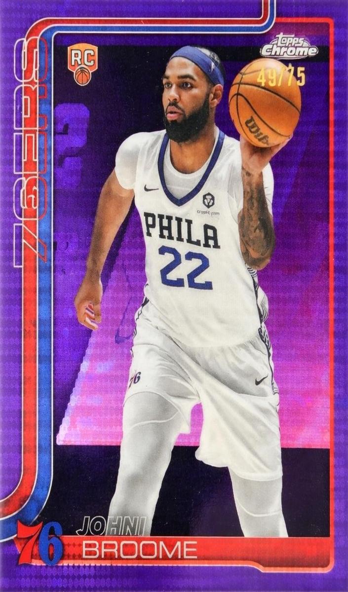 2025 Topps Chrome Basketball Purple Refractor Johni Broome #285