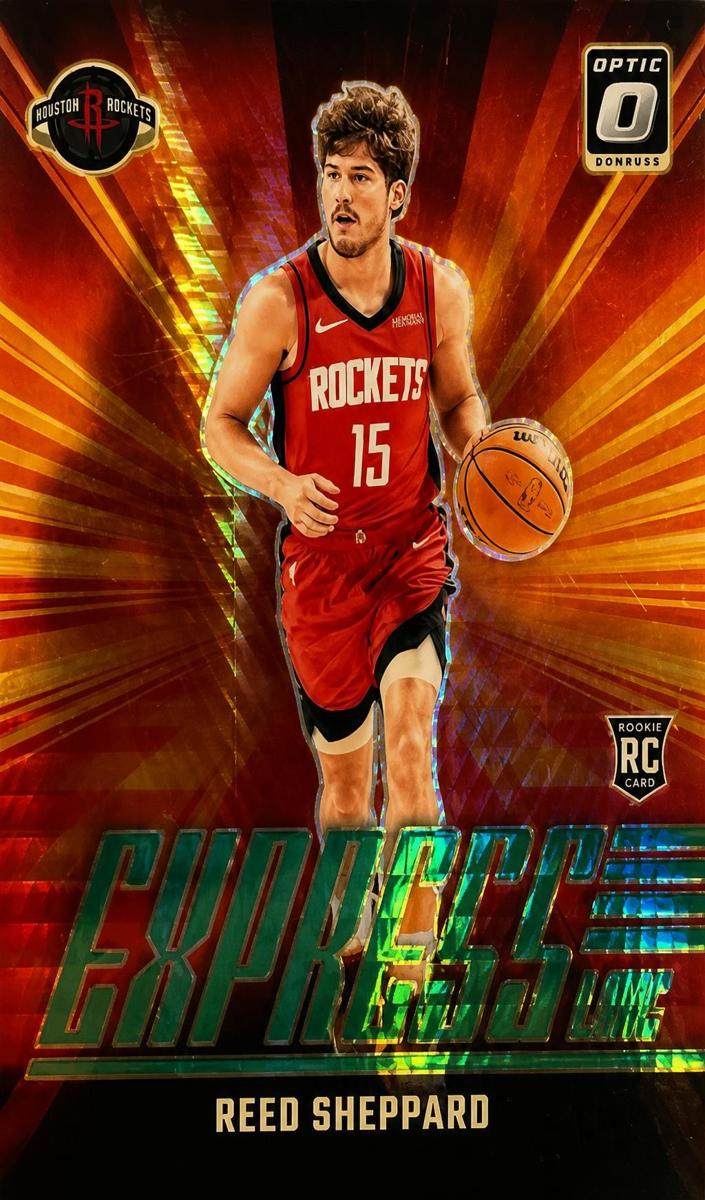 2024 Donruss Optic Basketball Hyper Green Reed Sheppard #16 PSA 9