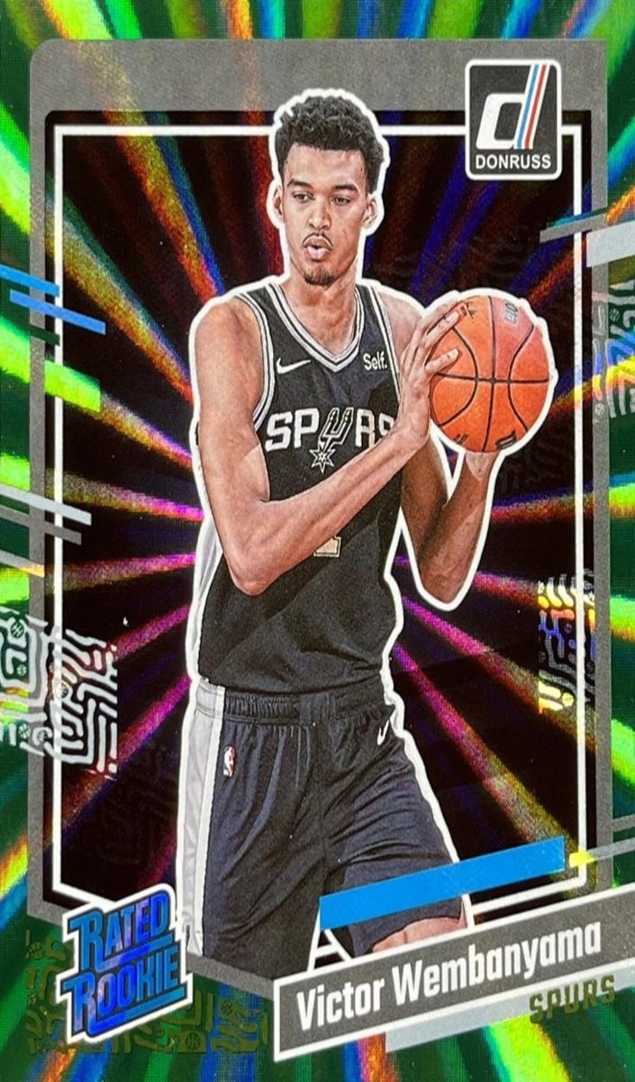 2023 Panini Donruss Basketball Holo Green Laser Victor Wembanyama #220 PSA 10