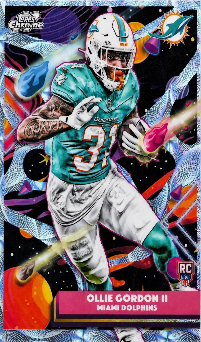 2025 Topps Cosmic Chrome Football Nucleus Refractor Ollie Gordon II #162