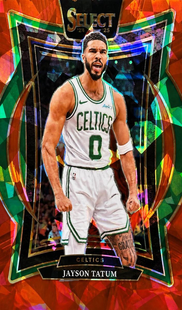2024 Panini Select Basketball Red Cracked Ice Jayson Tatum #2
