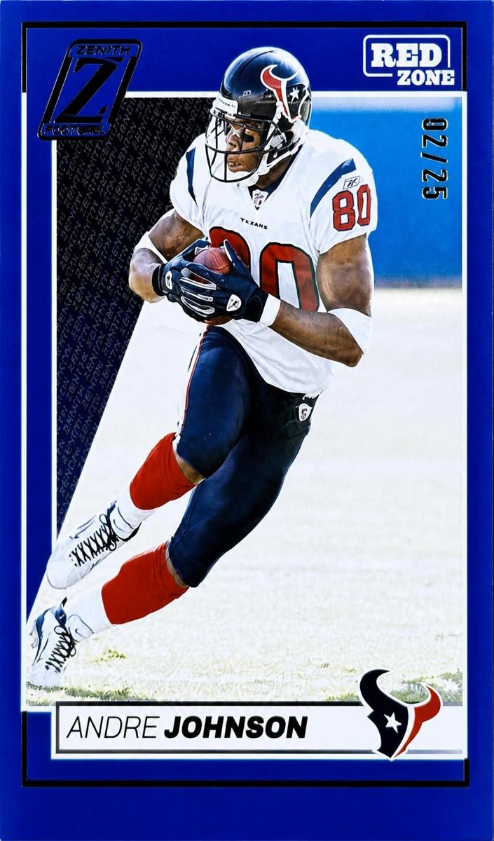 2024 Panini Zenith Football Red Zone Blue Andre Johnson #40