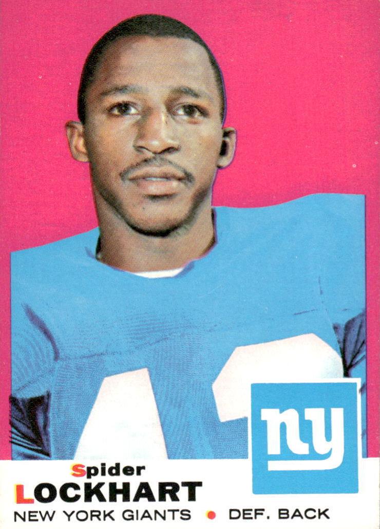 1969 Topps Football Spider Lockhart #37 PSA 8