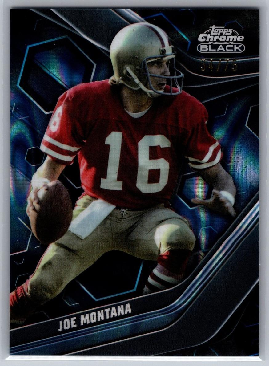 2023 Topps Composite Football Blue Lava Refractor Joe Montana #145