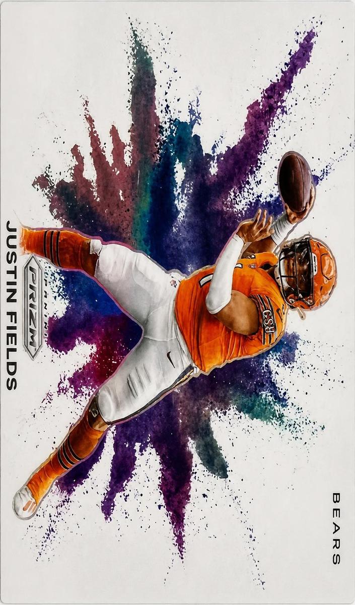 2023 Panini Prizm Football Color Blast Justin Fields #CB-2 PSA 9