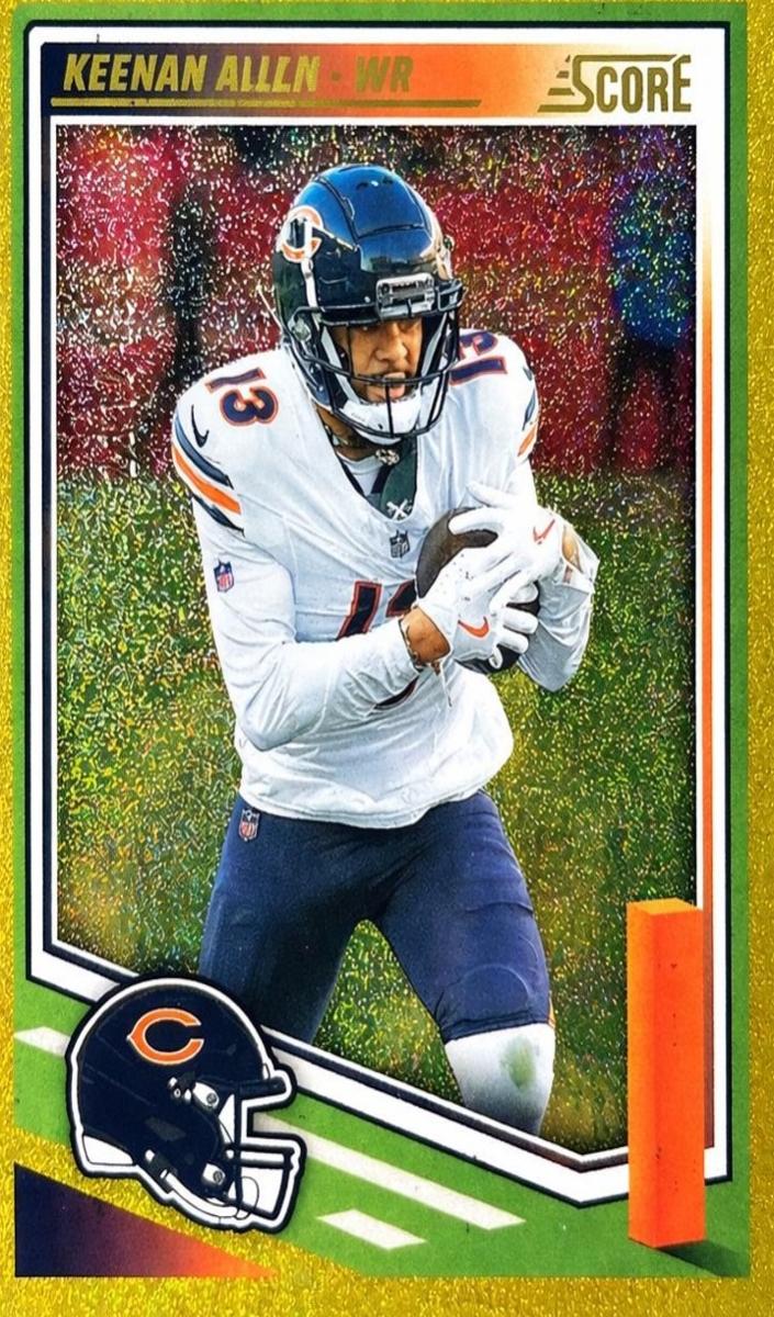 2025 Panini Score Football Dots Gold Keenan Allen #260