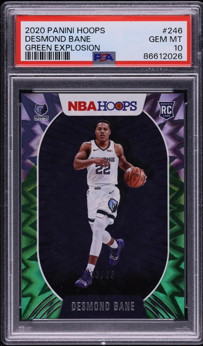 2020 Panini Hoops Basketball Green Explosion Desmond Bane #246