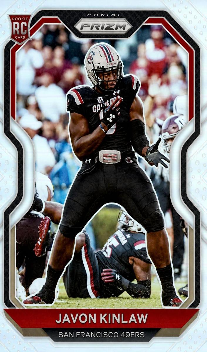 2020 Panini Prizm Football Silver Prizm Javon Kinlaw #302 PSA 9