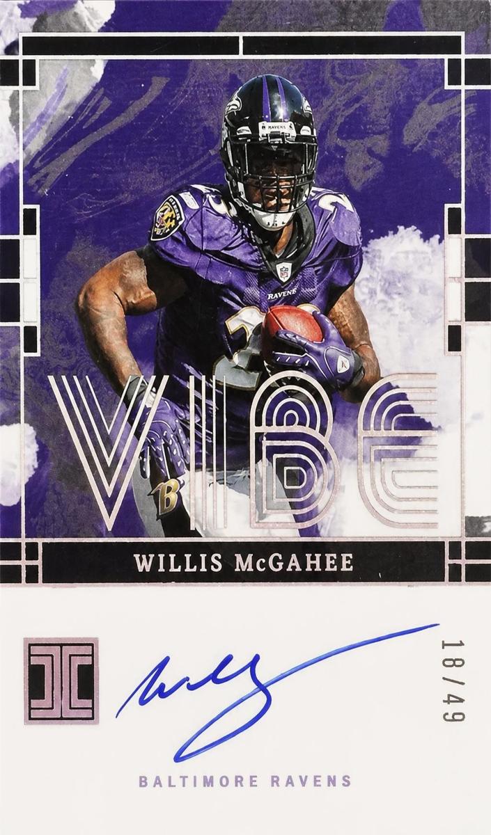 2024 Panini Impeccable Football Silver Willis McGahee #VS-WME