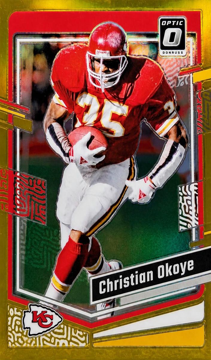 2023 Donruss Optic Football Gold Christian Okoye #89