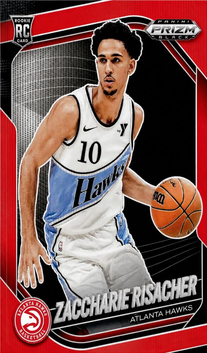 2024 Panini Prizm Black Basketball Ruby Wave Zaccharie Risacher #181 CGC AUTH