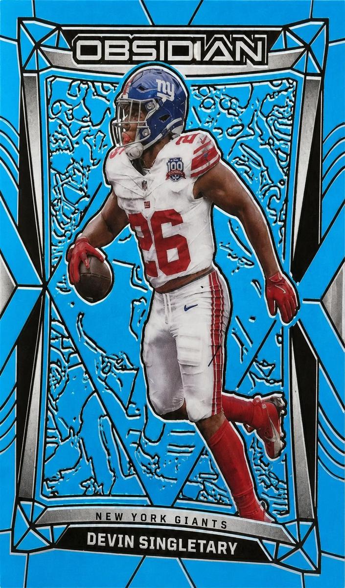 2024 Panini Obsidian Football Blue Devin Singletary #146