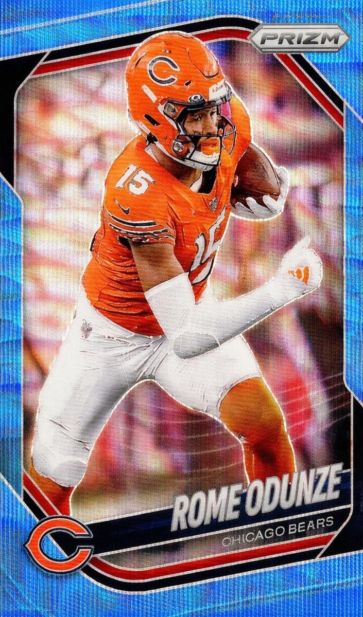 2025 Panini Prizm Football Blue Wave Rome Odunze #8