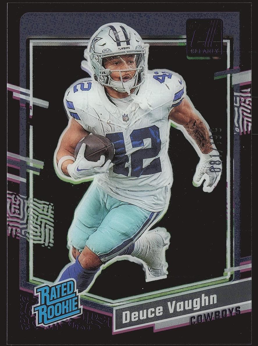 2023 Panini Clearly Donruss Football Purple Deuce Vaughn #58