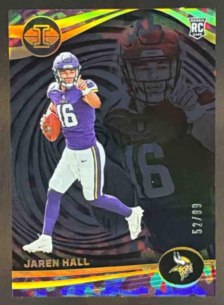2023 Panini Illusions Football Trophy Collection Black Ice Jaren Hall #74
