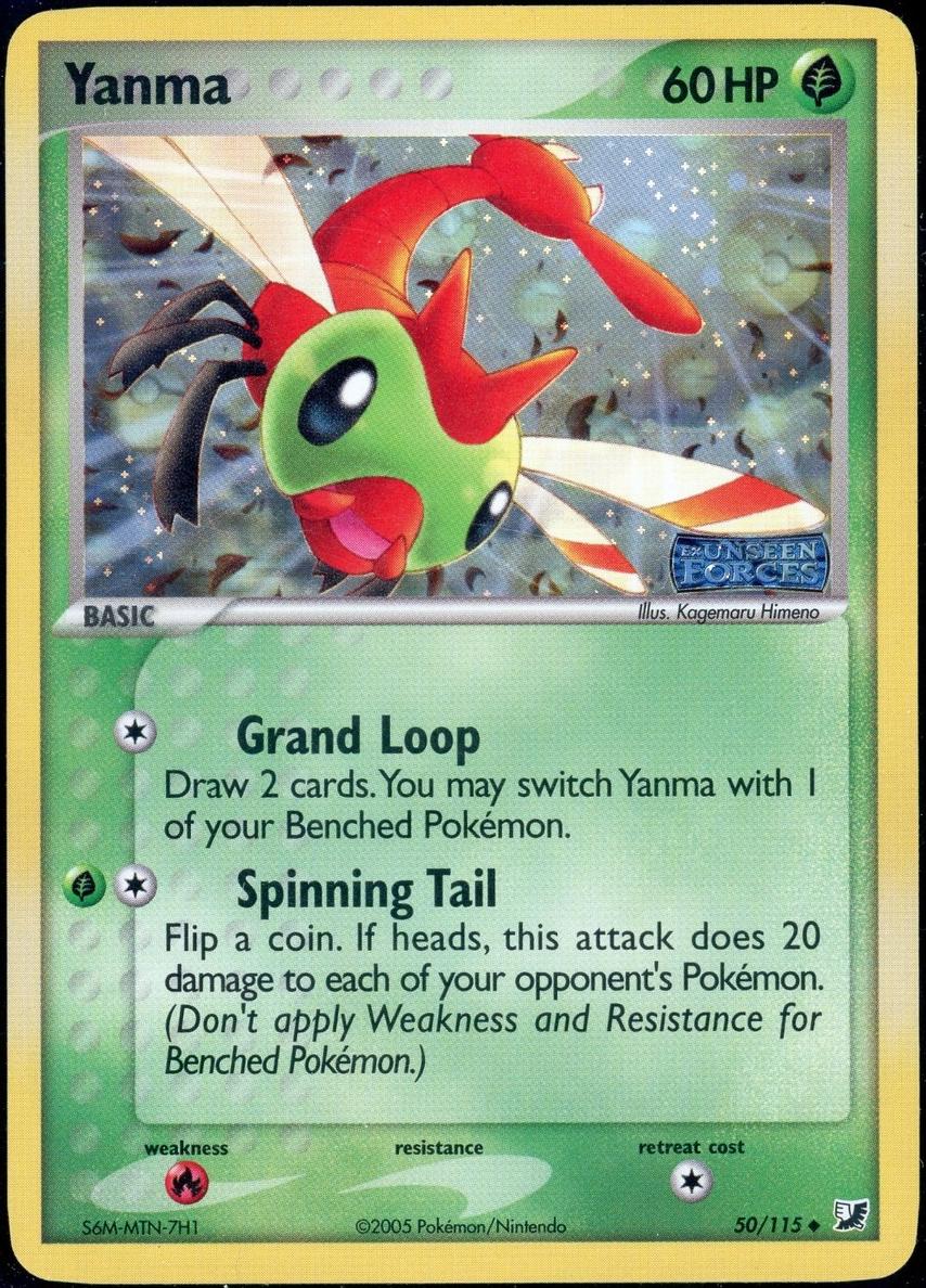 2005 Pokemon EX Unseen Forces Reverse Holo Yanma #50
