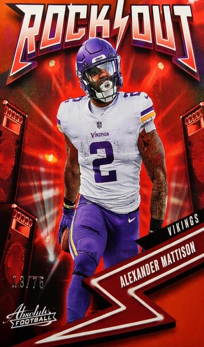 2023 Panini Absolute Football Spectrum Orange Alexander Mattison #17