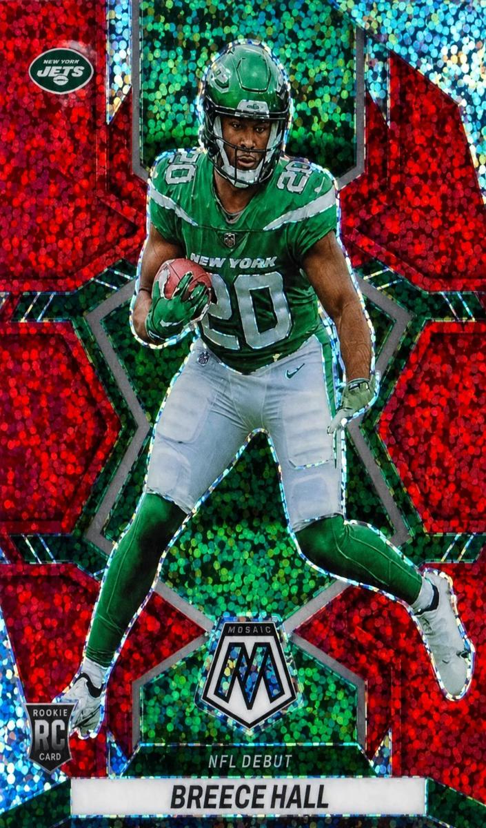 2022 Panini Mosaic Football Red Sparkle Breece Hall #283 PSA 9