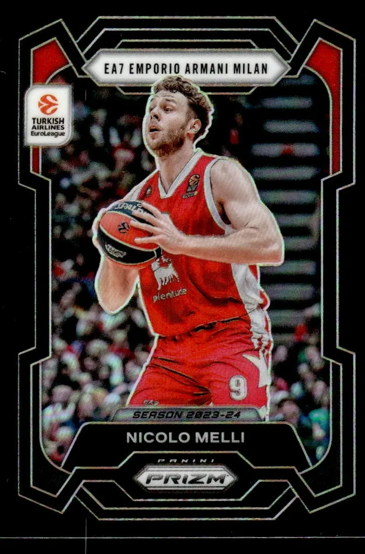 2023 Panini Prizm Turkish Airlines EuroLeague Basketball Black Nicolo Melli #163