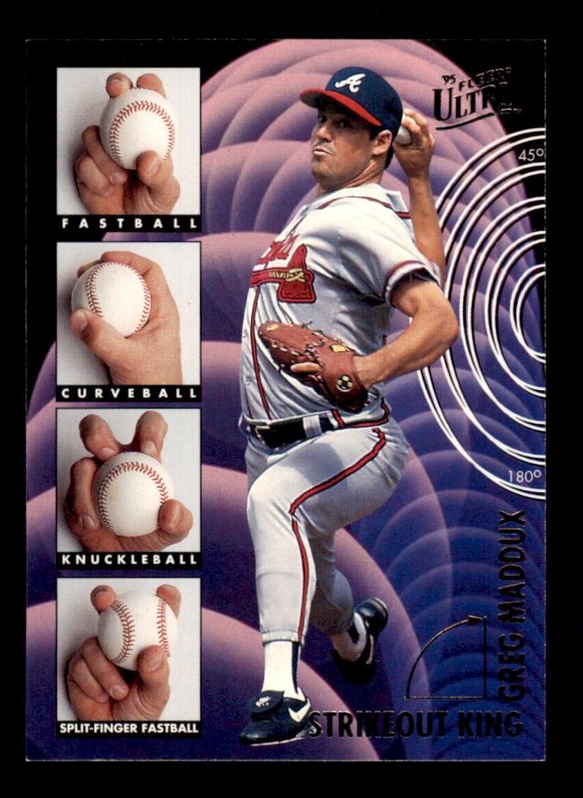 1995 Fleer Ultra Baseball Greg Maddux #4 PSA 8