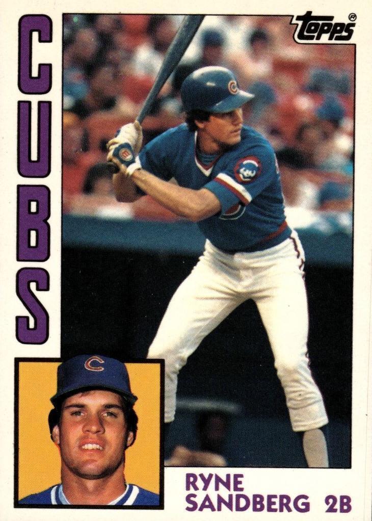 1984 Topps Baseball Tiffany Ryne Sandberg #596 PSA 8.5