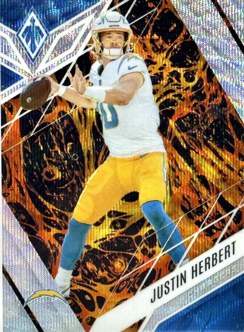 2022 Panini Phoenix Football Lava Justin Herbert #49 PSA 8.5