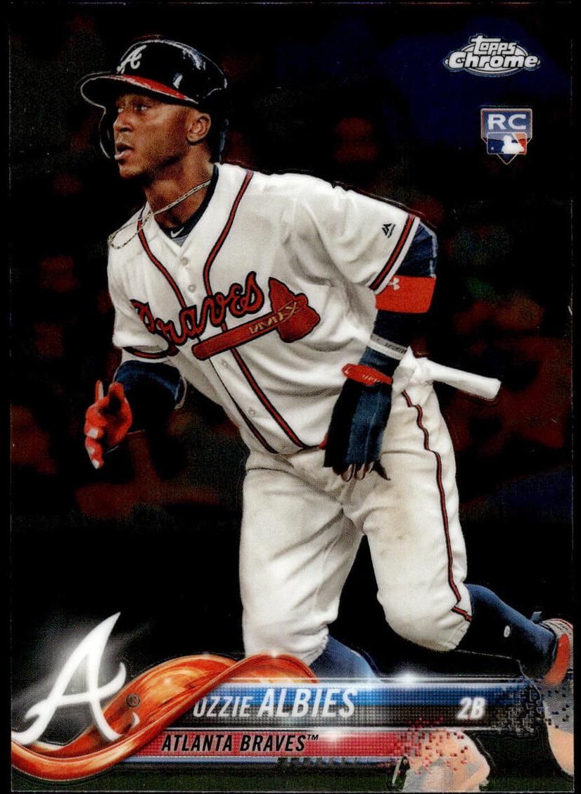 2018 Topps Chrome Baseball Base - White Jersey Ozzie Albies #72
