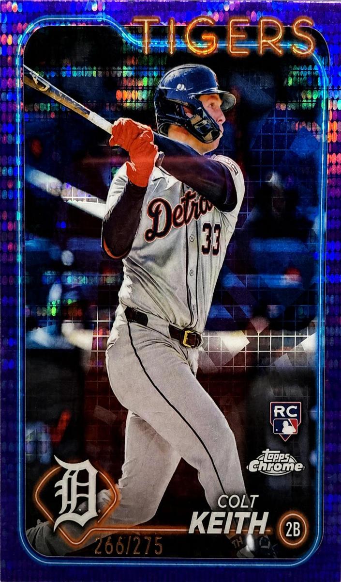 2024 Topps Chrome Baseball Purple Sonar Colt Keith #2 PSA 10