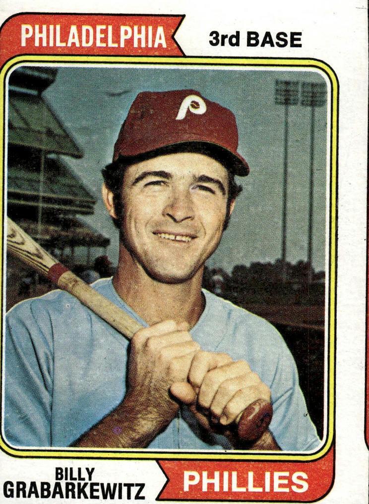 1974 Topps Baseball Billy Grabarkewitz #214 PSA 8.5