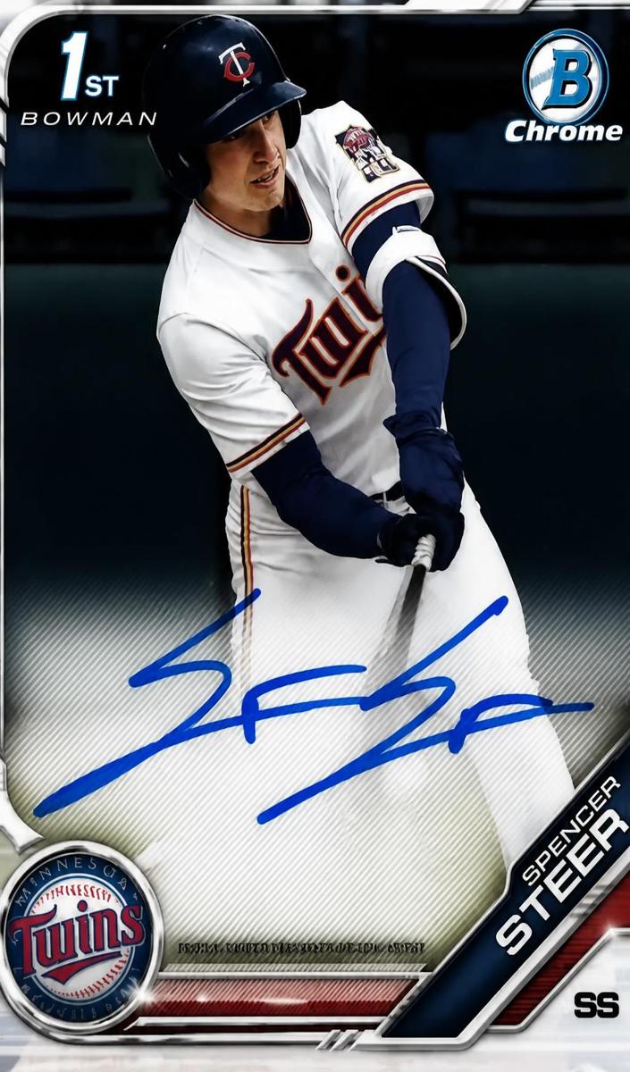 2019 Bowman Draft Chrome Baseball Spencer Steer #CDA-SST