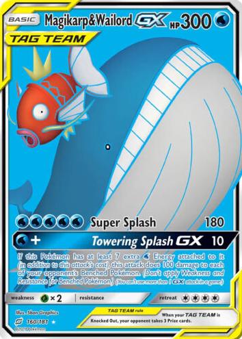 2019 Pokemon Sun & Moon Team Up Magikarp & Wailord #160 PSA 10