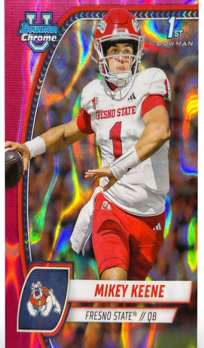 2024 Bowman Chrome University Football Pink Lava Mikey Keene #131