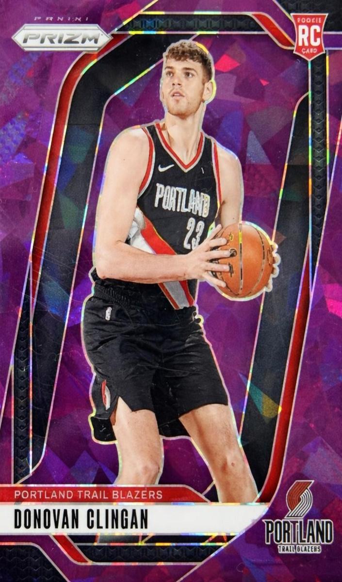 2024 Panini Prizm Basketball Purple Ice Donovan Clingan #221 PSA 9