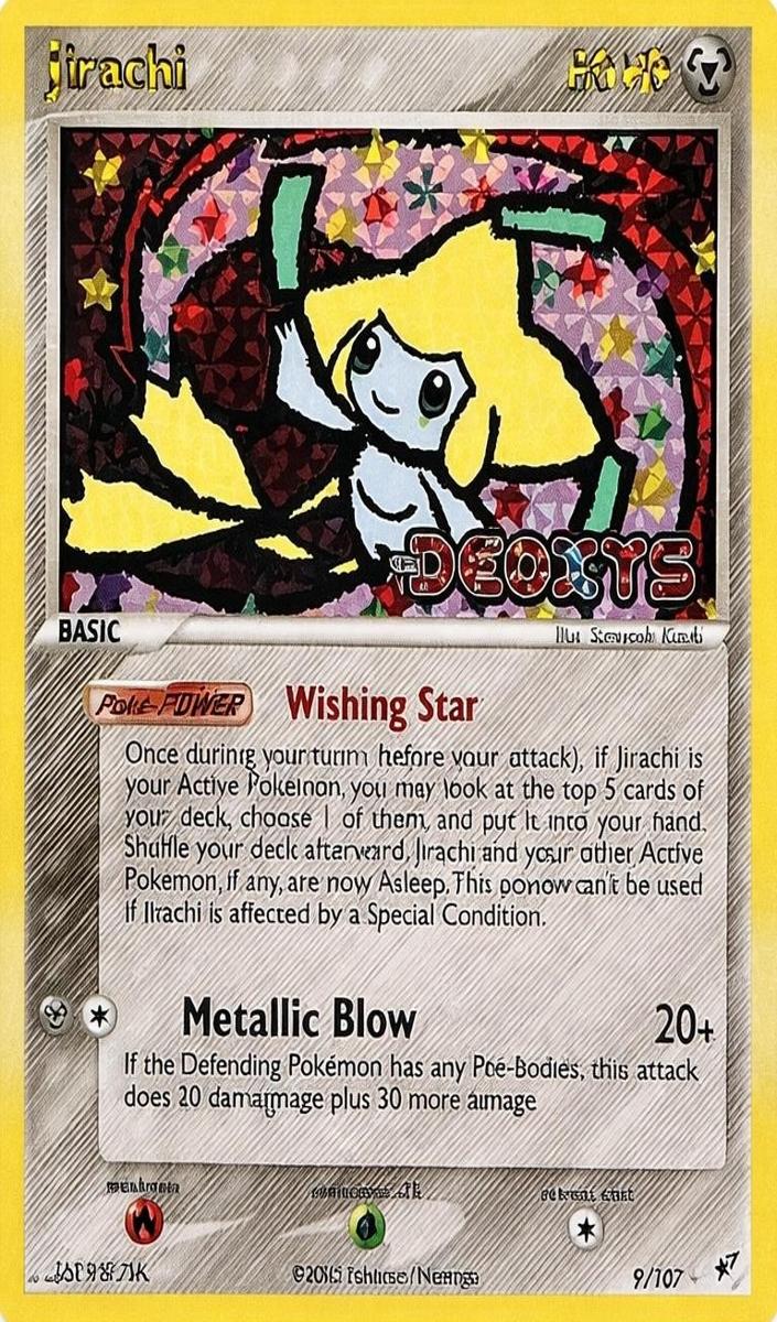 2005 Pokemon EX Deoxys Reverse Holo Jirachi #9 PSA 7