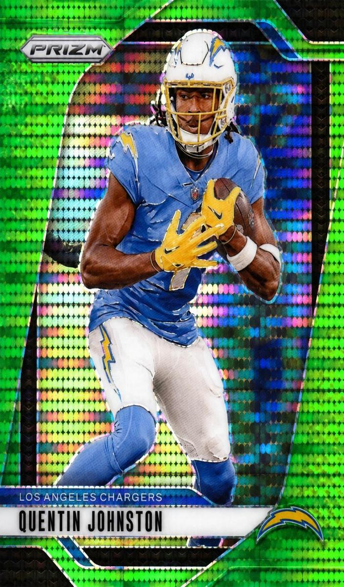 2024 Panini Prizm Football Neon Green Pulsar Quentin Johnston #160