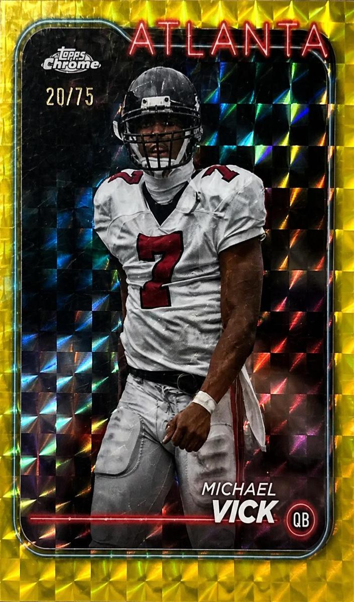 2024 Topps Chrome Football Yellow Geometric Refractor Michael Vick #2