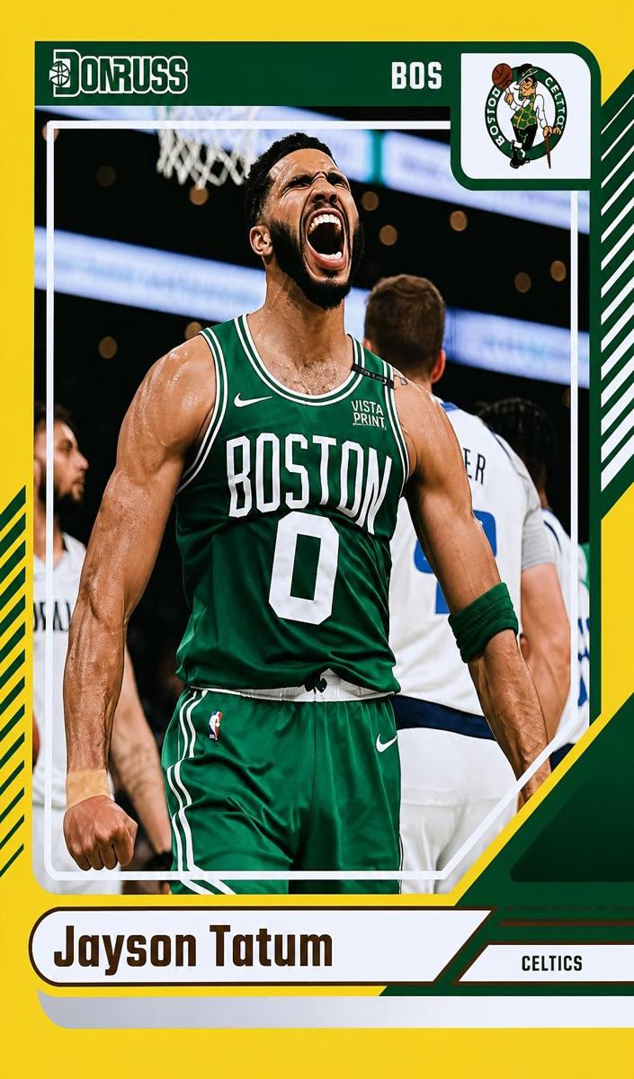 2024 Panini Donruss Basketball Yellow Flood Jayson Tatum #49