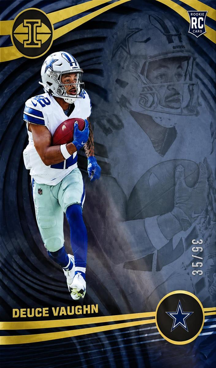 2023 Panini Illusions Football Trophy Collection Black Ice Deuce Vaughn #31