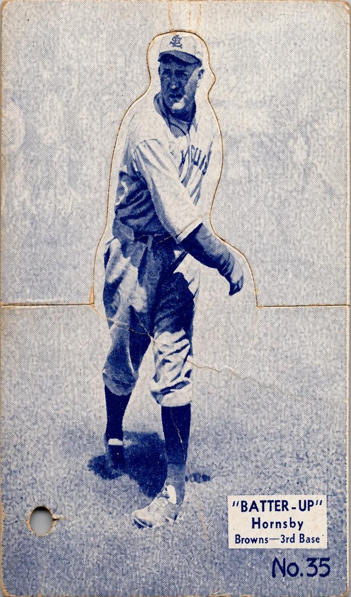 1934 R318 Batter-Up Baseball Rogers Hornsby #35