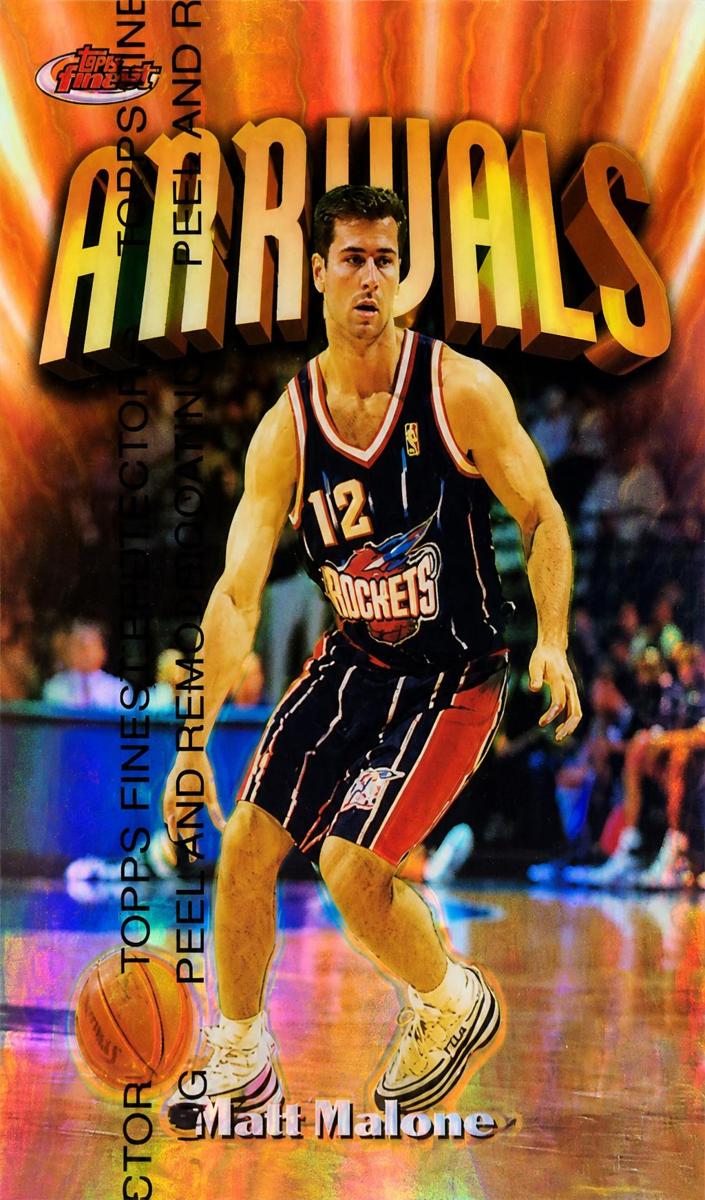 1997 Topps Finest Basketball Refractor Matt Maloney #247